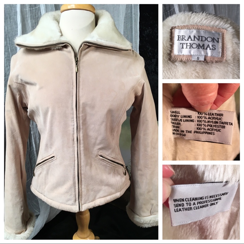 Hot Sale!  Brandon Thomas Suede Leather Coat EUC